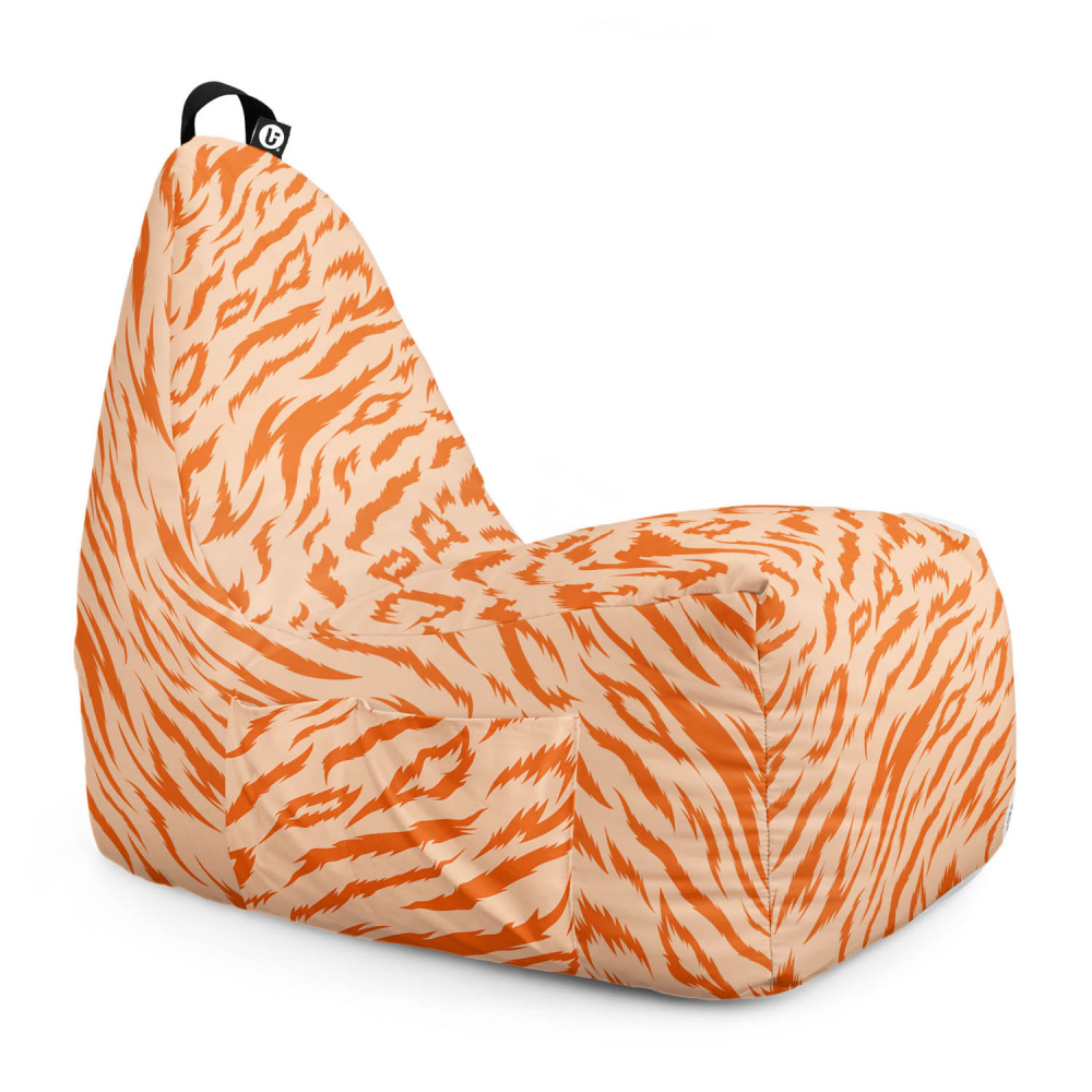 Fotoliu puf Bean Bag tip chill L tigre orange - 5