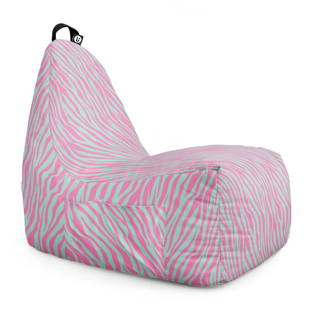 Fotoliu puf Bean Bag tip chill L zebra blue - 5