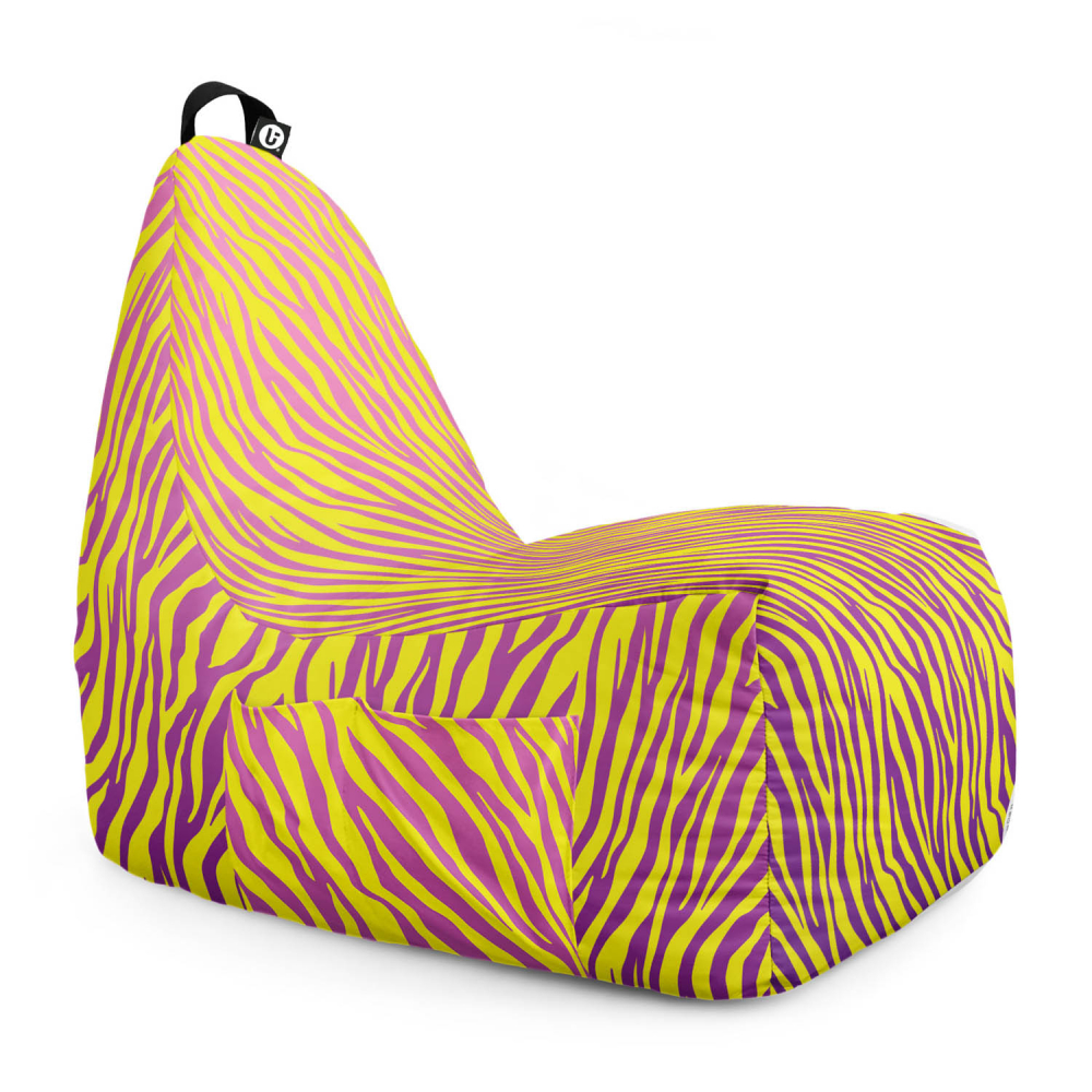 Fotoliu puf Bean Bag tip chill L zebra gradient bright - 5