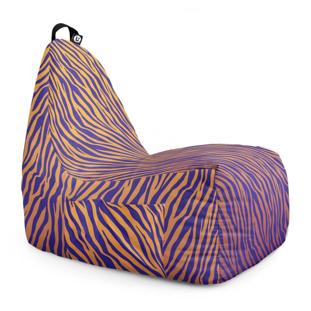 Fotoliu puf Bean Bag tip chill L zebra gradient dark - 5