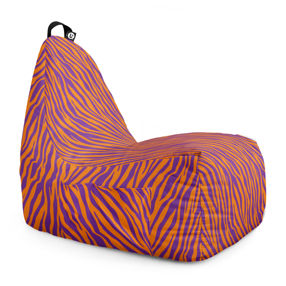 Fotoliu puf Bean Bag tip chill XL zebra purple