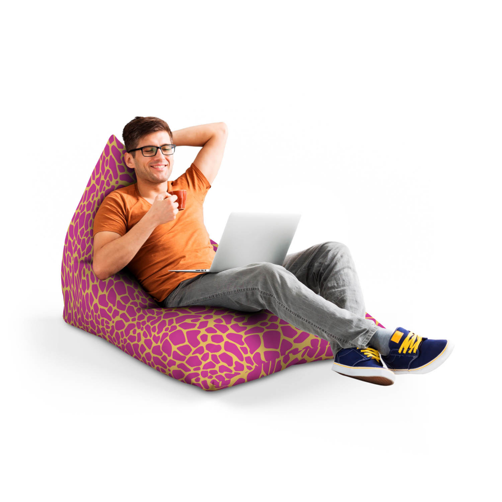 Fotoliu puf Bean Bag tip lounge giraffe pink - 3