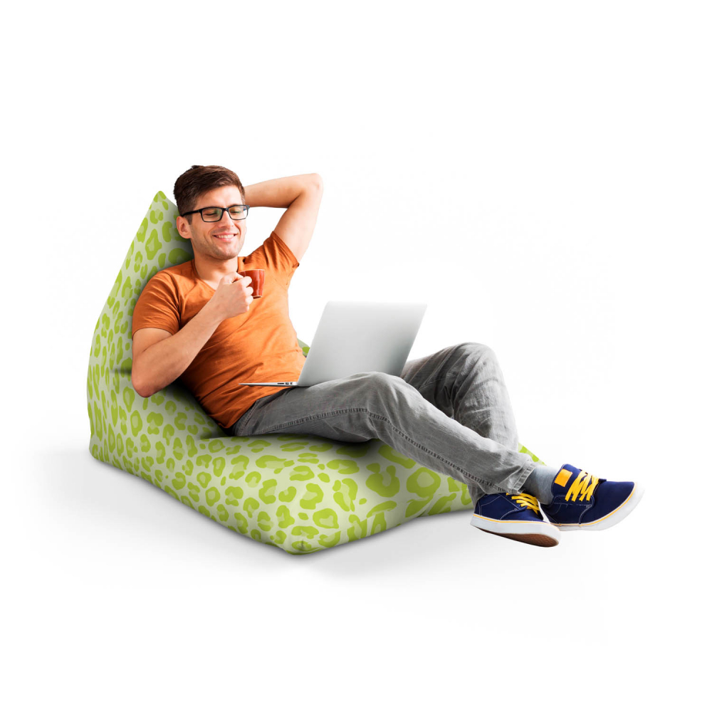 Fotoliu puf Bean Bag tip lounge leopard green - 3