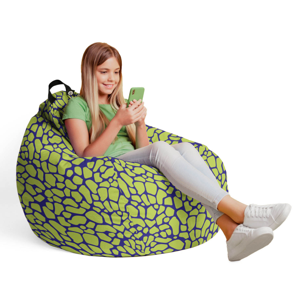 Fotoliu puf Bean Bag tip para L giraffe green - 3 | YEO