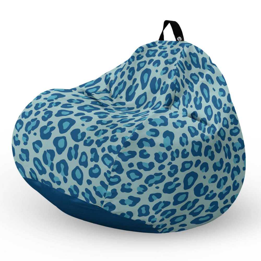 Fotoliu puf Bean Bag tip para L leopard blue