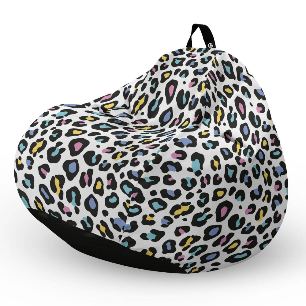 Fotoliu puf Bean Bag tip para L leopard pastel - 4