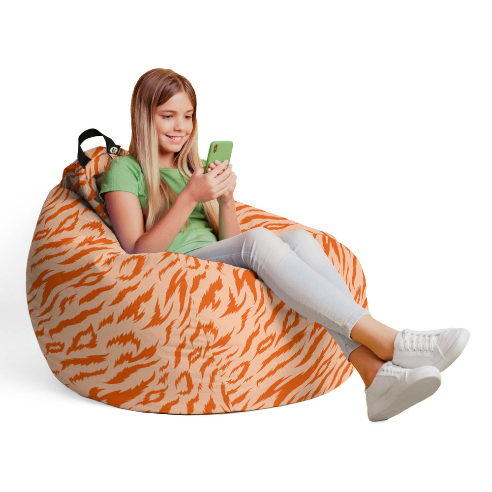 Fotoliu puf Bean Bag tip para L tigre orange - 3 | YEO