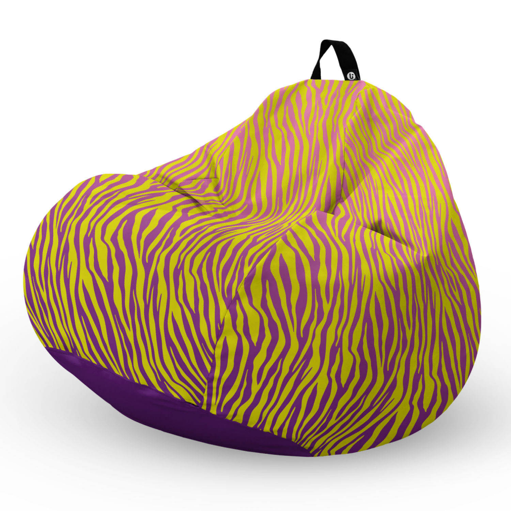 Fotoliu puf Bean Bag tip para L zebra gradient bright