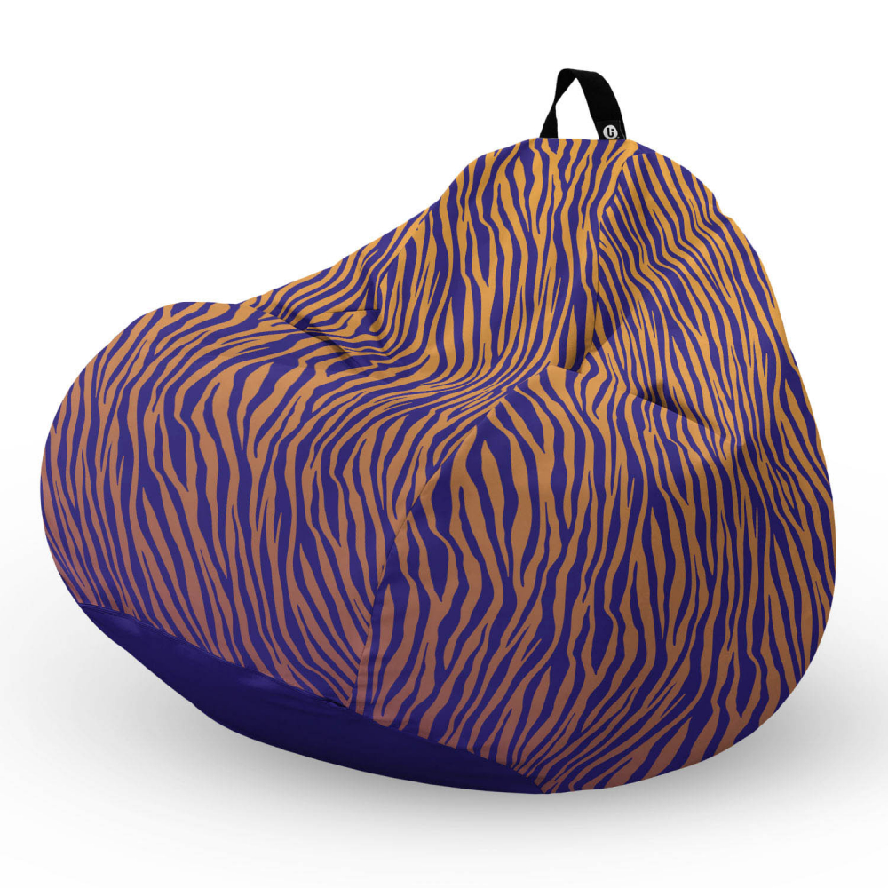 Fotoliu puf Bean Bag tip para L zebra gradient dark - 4