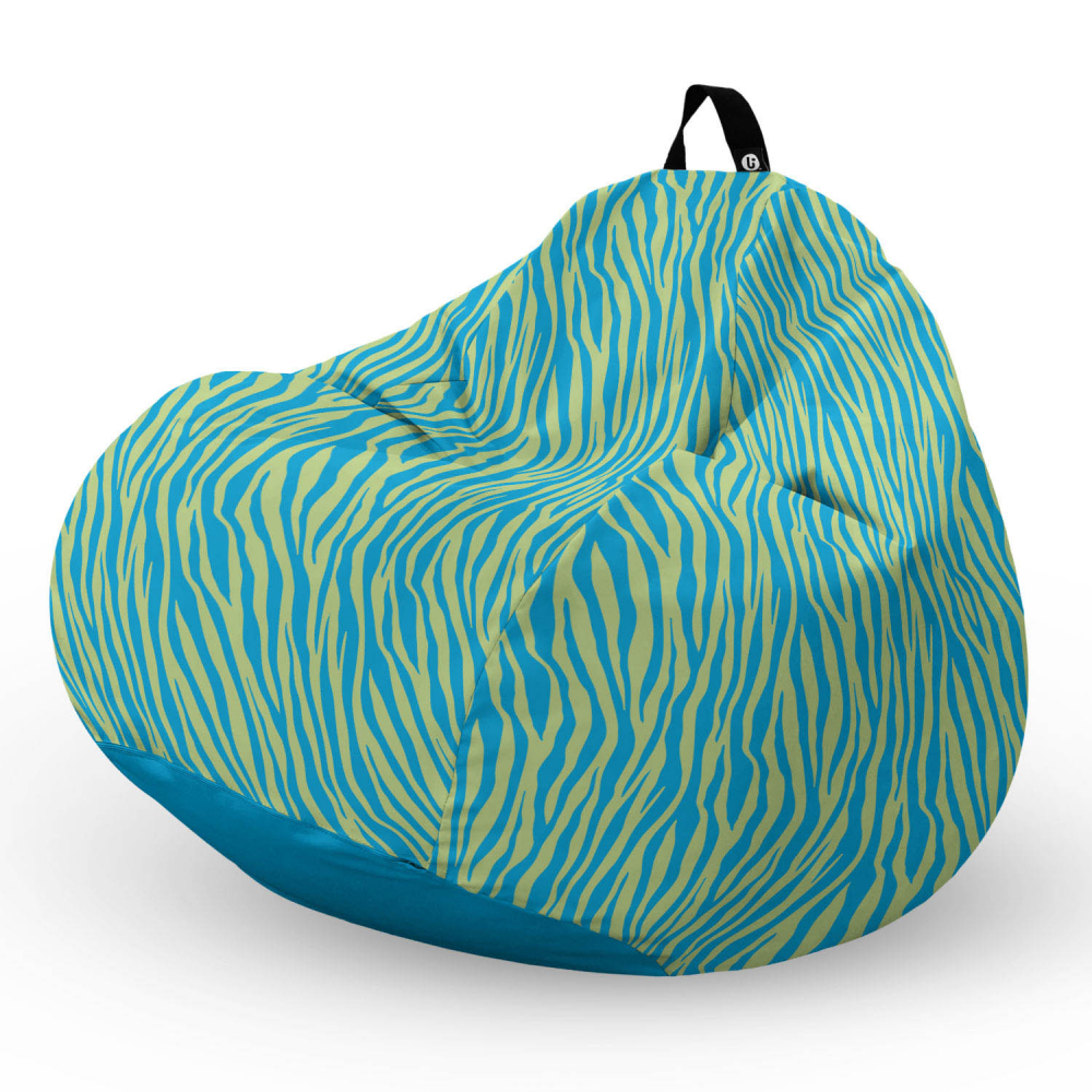 Fotoliu puf Bean Bag tip para L zebra green - 4