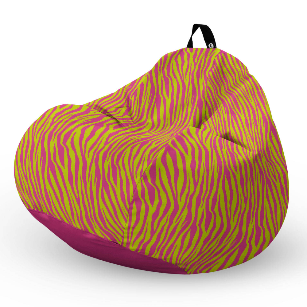 Fotoliu puf Bean Bag tip para L zebra pink - 4