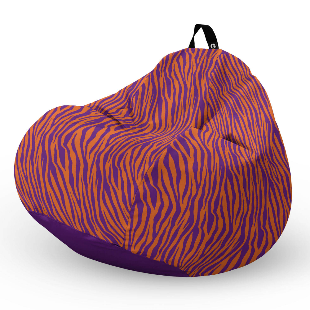 Fotoliu puf Bean Bag tip para L zebra purple - 4 | YEO