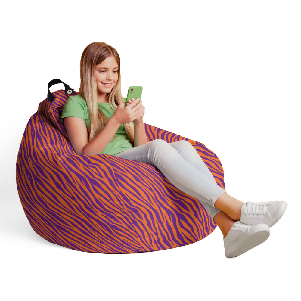 Fotoliu puf Bean Bag tip para L zebra purple - 3