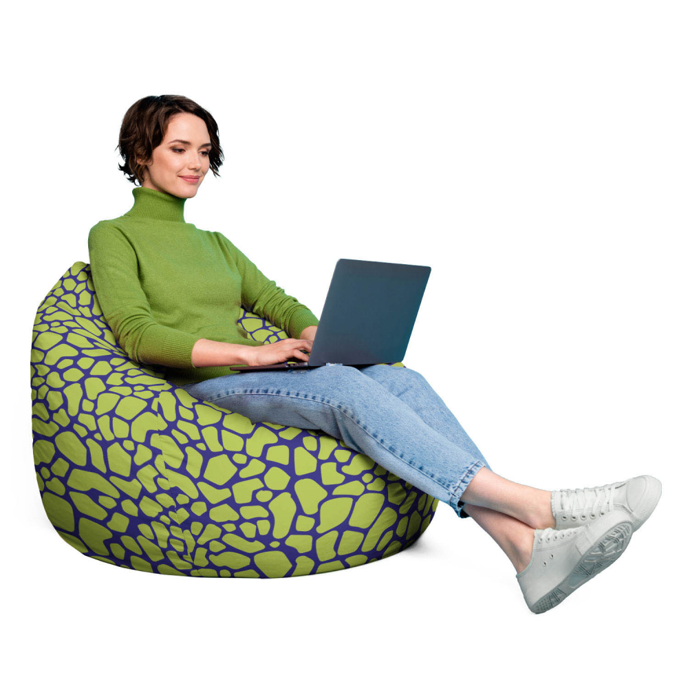 Fotoliu puf Bean Bag tip para XL giraffe green - 3