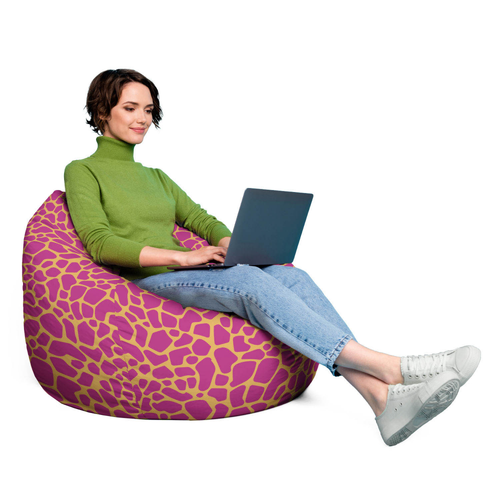 Fotoliu puf Bean Bag tip para XL giraffe pink - 3