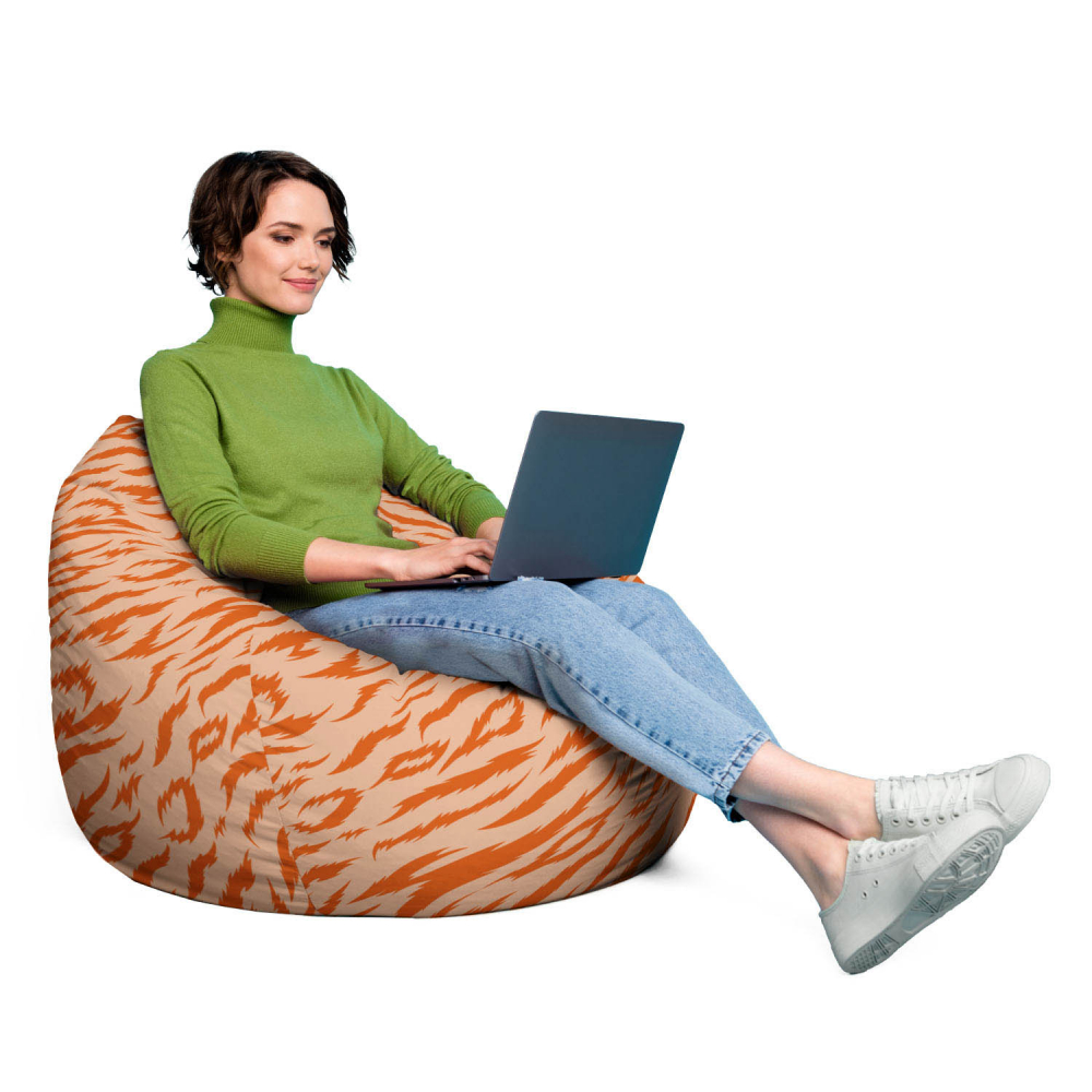 Fotoliu puf Bean Bag tip para XL tigre orange - 3 | YEO