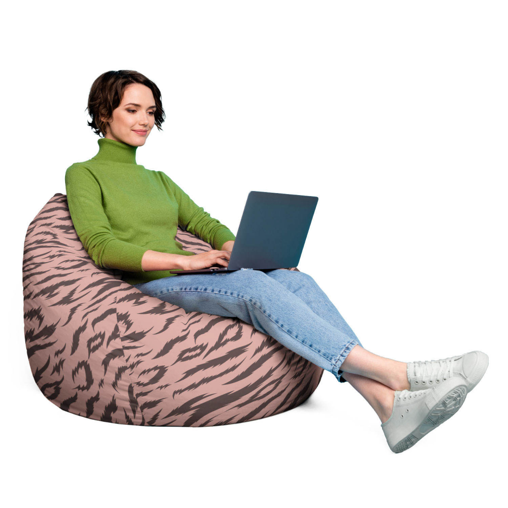 Fotoliu puf Bean Bag tip para XL tigre soft pink - 3 | YEO