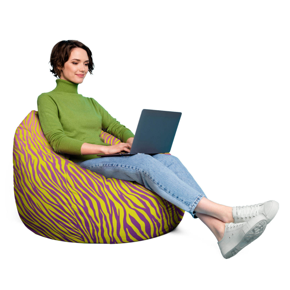 Fotoliu puf Bean Bag tip para XL zebra gradient bright - 3 | YEO