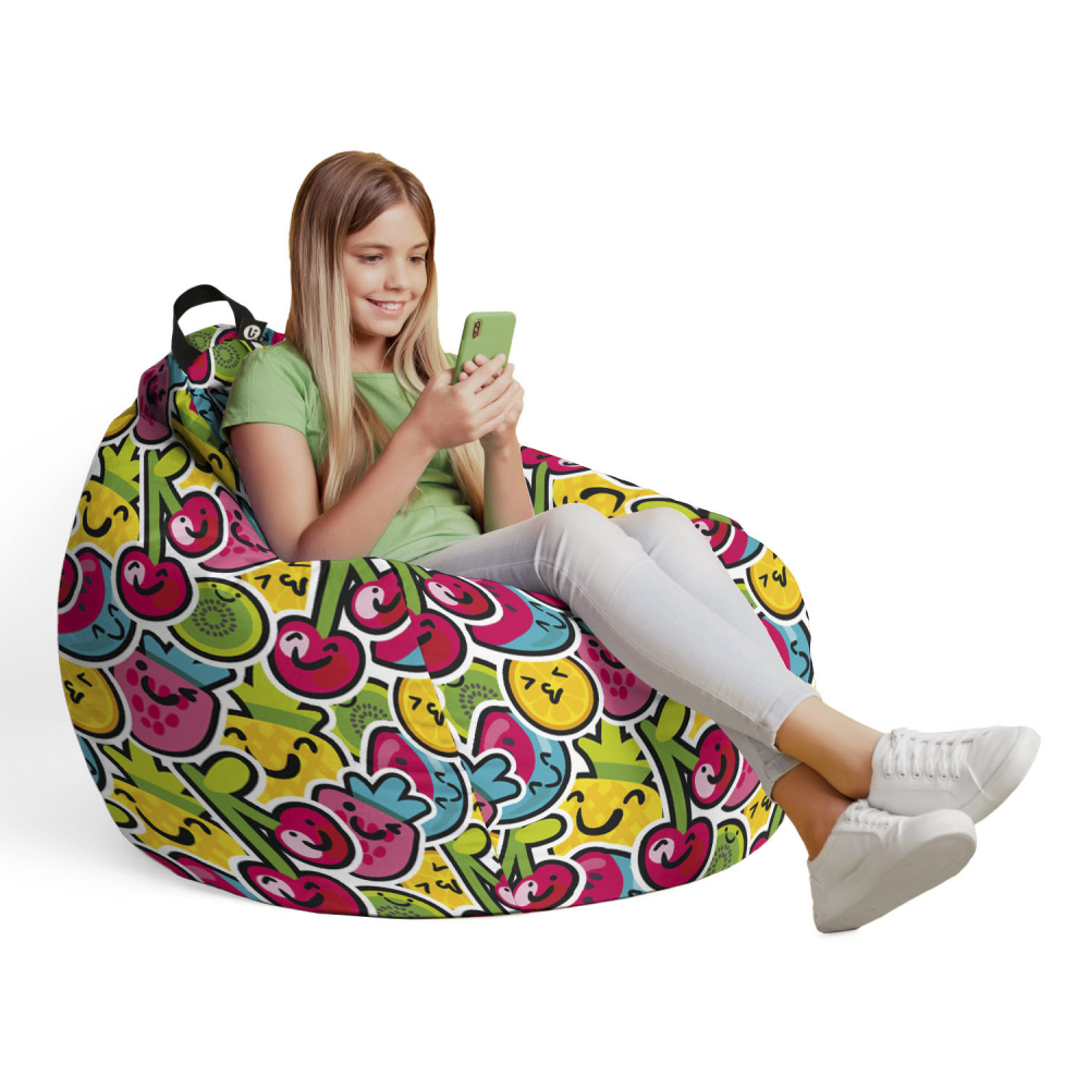 Husa fotoliu Puf Bean Bag tip Para L fara umplutura kawaii fruits - 3 | YEO