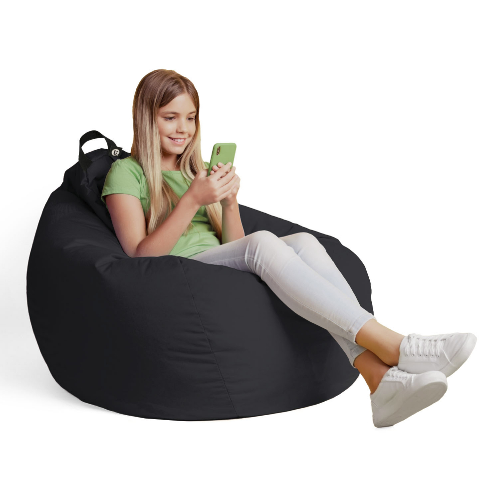 Husa fotoliu Puf Bean Bag tip Para XL Chroma fara umplutura black - 3