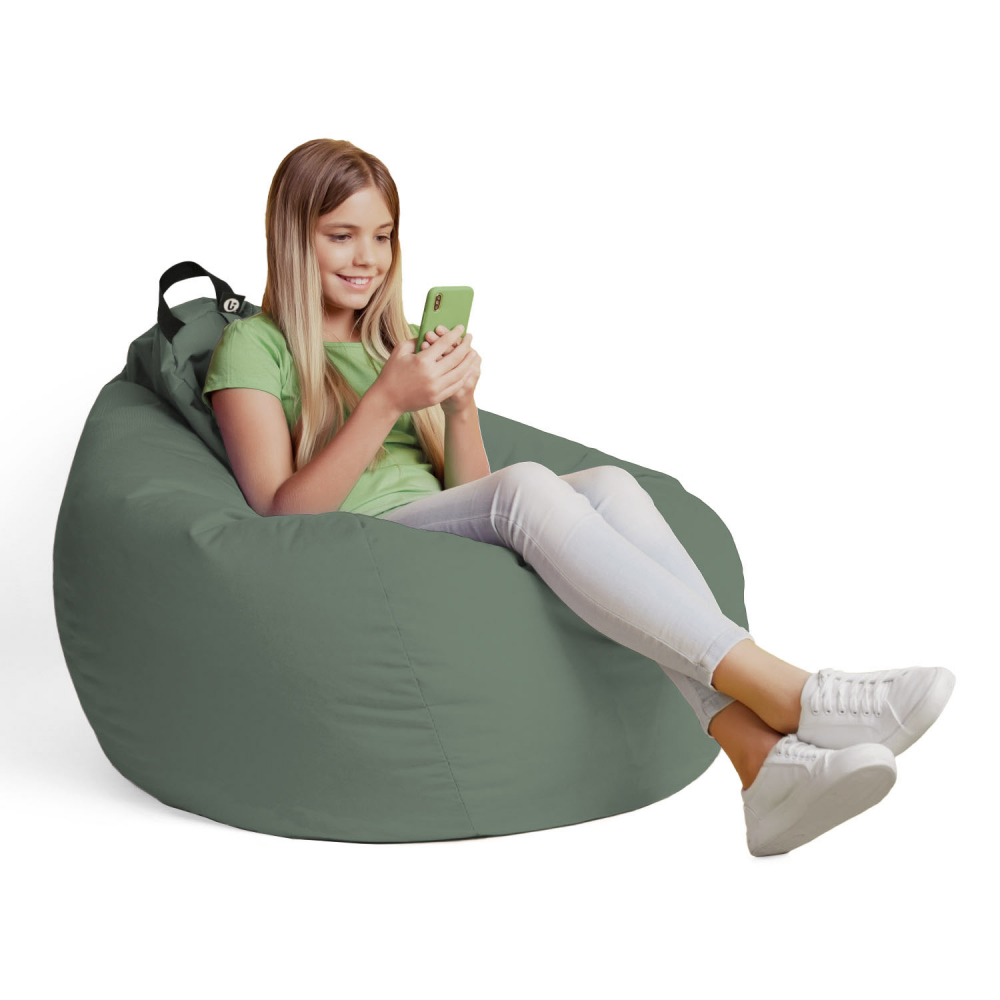 Husa fotoliu Puf Bean Bag tip Para XL Chroma fara umplutura green sage - 3