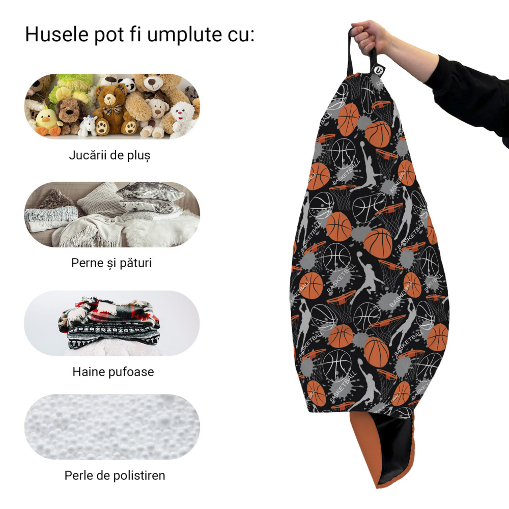 Husa fotoliu Puf Bean Bag tip Para XL fara umplutura Basket