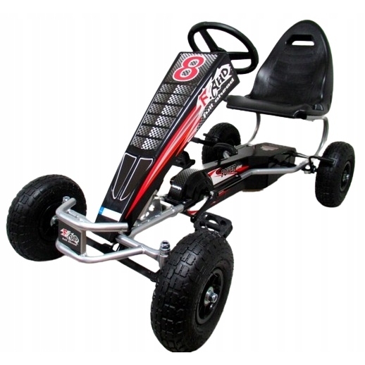 Kart cu pedale Gokart roti gonflabile G5 R-Sport 4-10 ani negru