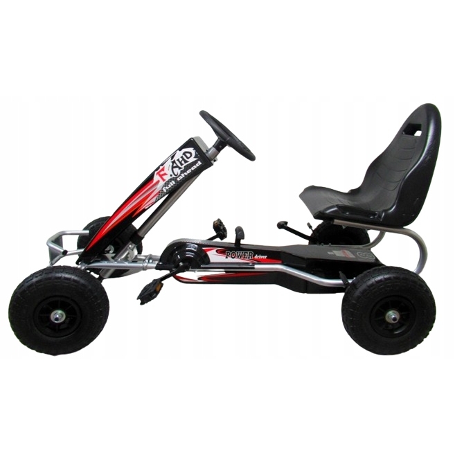 Kart cu pedale Gokart roti gonflabile G5 R-Sport 4-10 ani negru - 1