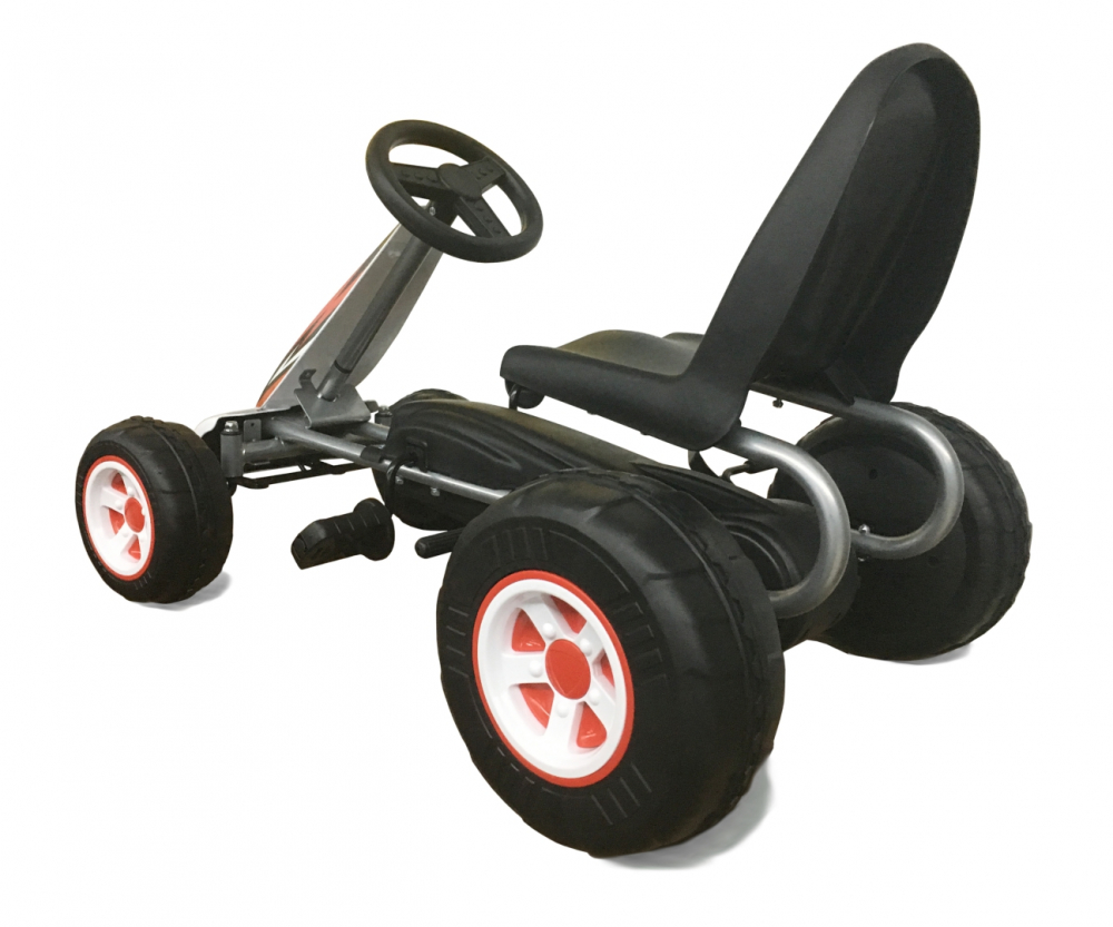 Kart cu pedale robust +3 ani Viper white - 1