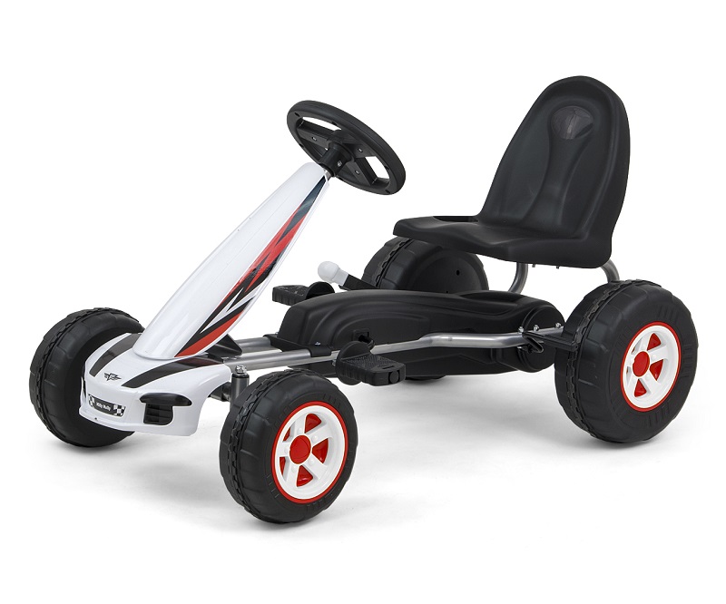 Kart cu pedale robust +3 ani Viper white - 6