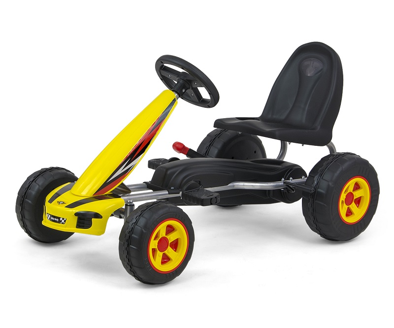 Kart cu pedale robust +3 ani Viper yellow - 4