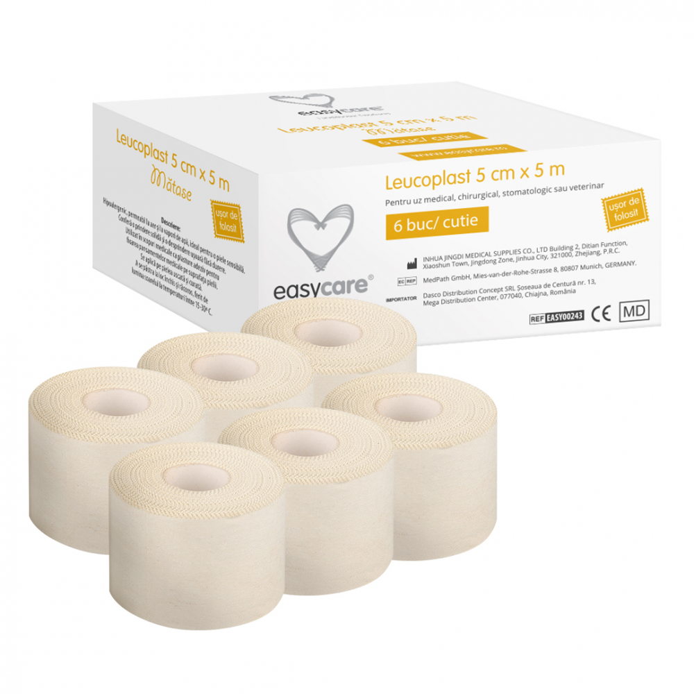 Leucoplast uz medical matase 5cm x 5m 6 rolecutie Easycare