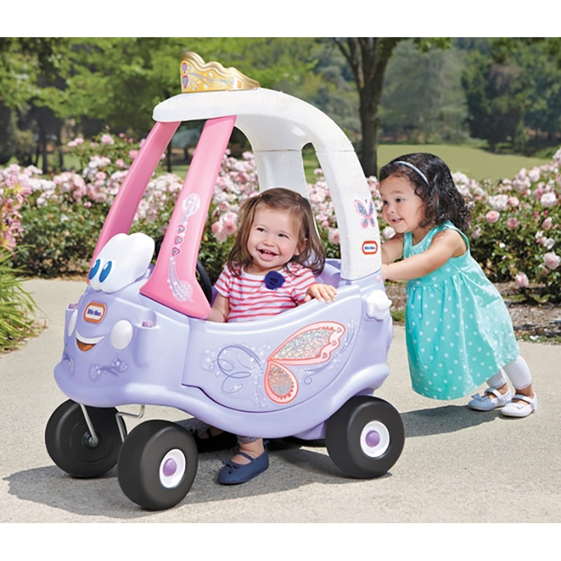 Masinuta copii fara pedale Little Tikes Cozy Coupe Zana actionata cu picioarele, podea detasabila, spatiu de depozitare si maner pentru parinti, rotile frontale se pot roti 360 grade - 1 | YEO