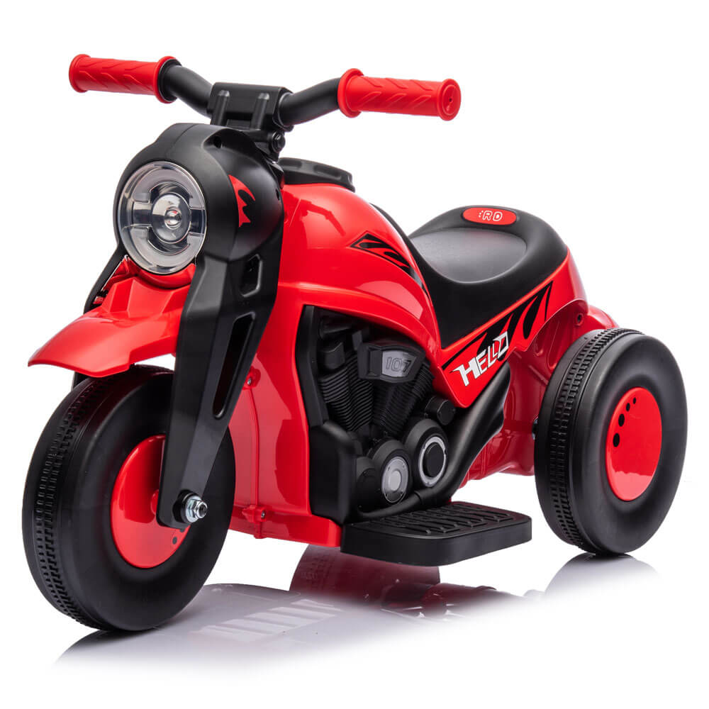 Motocicleta electrica pentru copii rosie + Cadou masina de facut baloane
