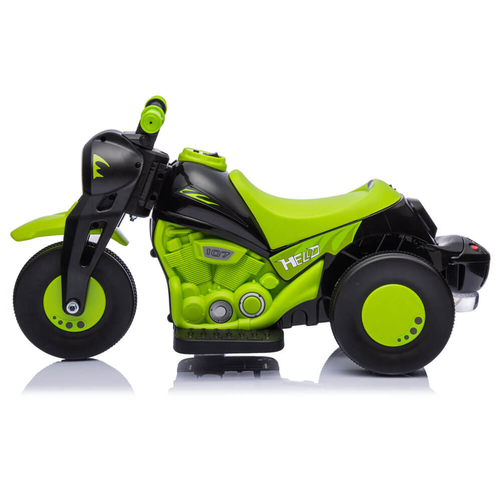 Motocicleta electrica pentru copii verde + Cadou masina de facut baloane - 1