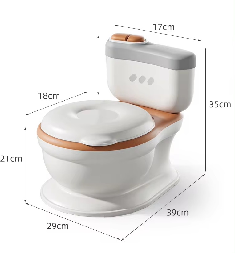 Olita muzicala tip minitoaleta Little Mom cu adaptor moale GreyOrange - 1 | YEO