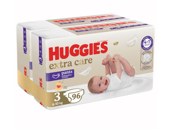 Pachet Scutece chilotel Huggies Extra Care Pants 3, 6-10 kg 96 buc