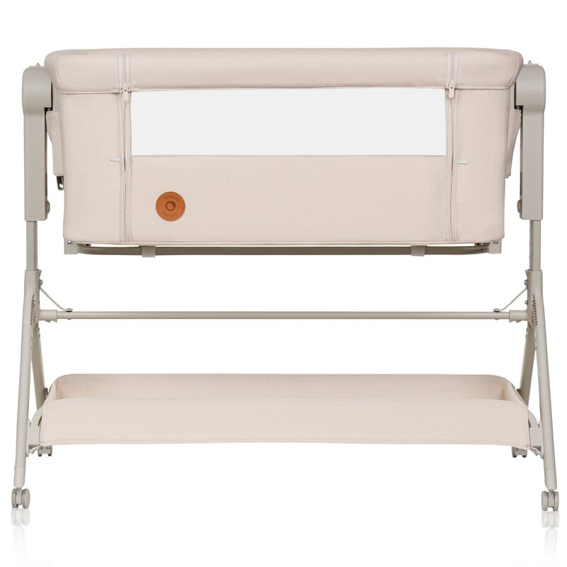 Patut co-sleeper Lionelo Leonie Plus pliabil cu sistem de leganare bej - 1 | YEO