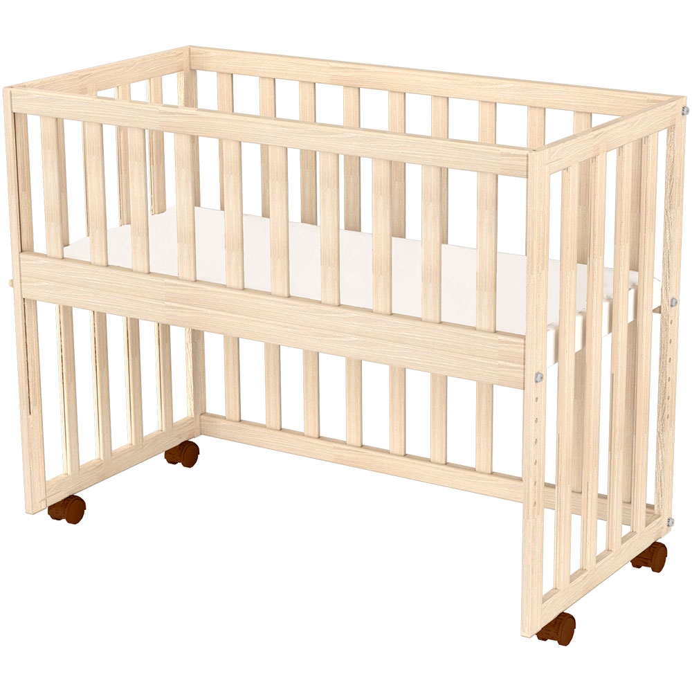 Patut copii din lemn co-sleeper Eva 94x46 cm natur - 7