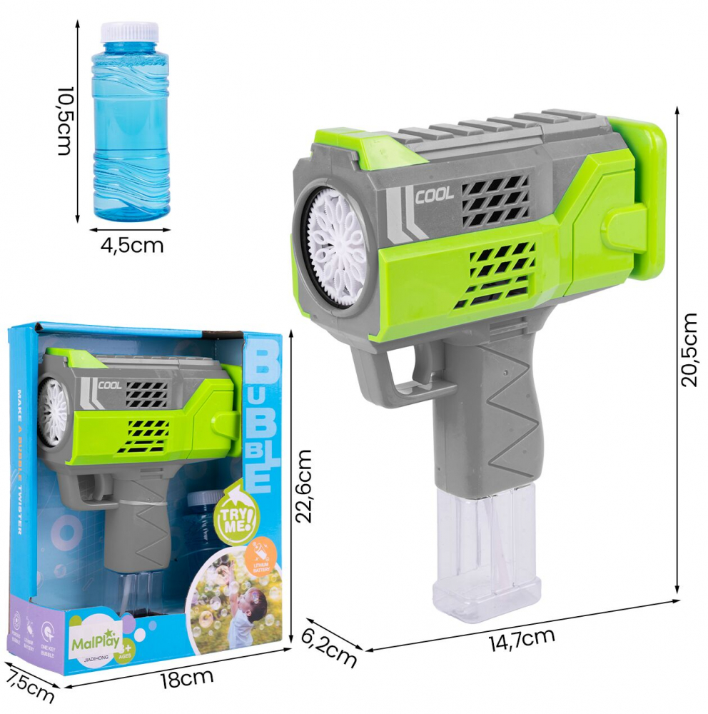 Pistol pentru baloane de sapun cu lumini Bubble Blue - 7