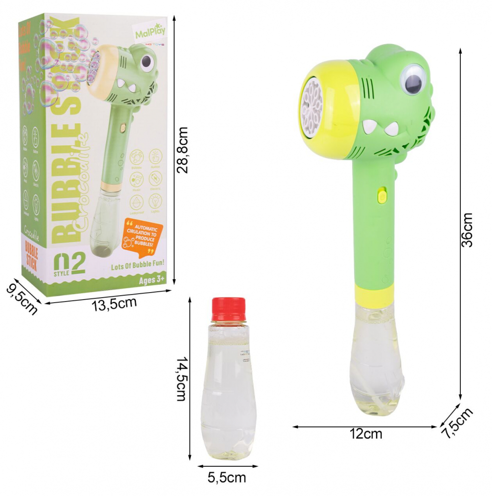 Jucarie pentru baloane de sapun cu lumini Bubble Dino - 7