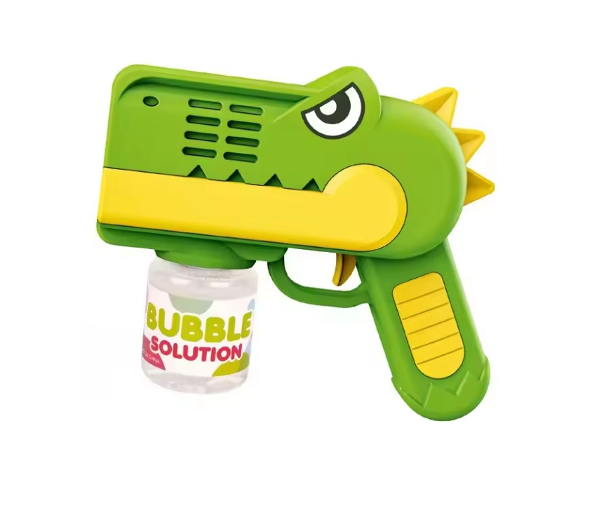 Pistol pentru baloane de sapun cu lumini Green Dino - 6