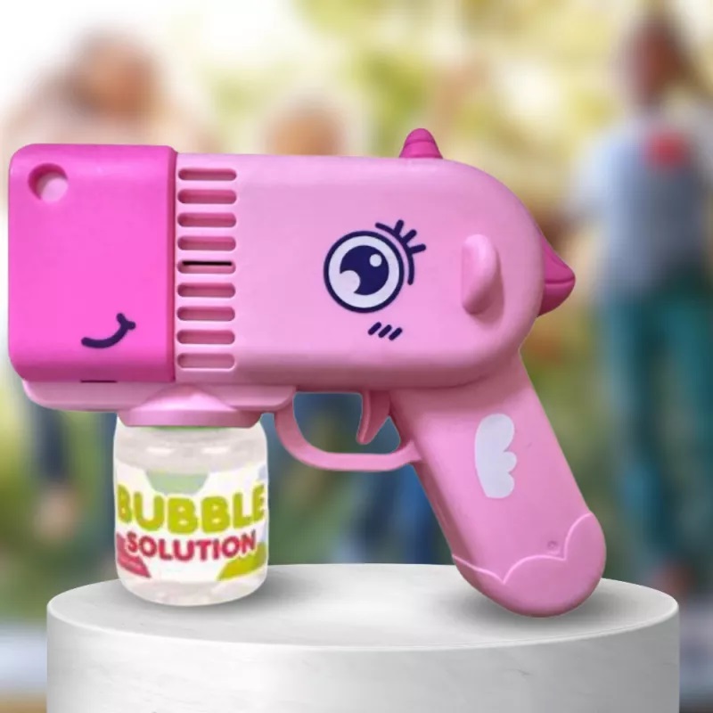 Pistol pentru baloane de sapun cu lumini Pink Unicorn - 4