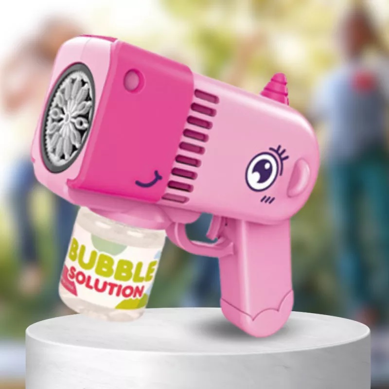 Pistol pentru baloane de sapun cu lumini Pink Unicorn - 5