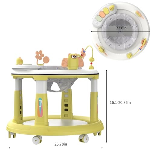 Premergator educational cu sezut rotativ si panou interactiv Nichiduta Activity Yellow - 8