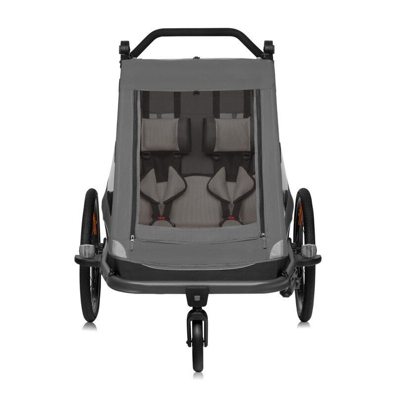 Carucior si remorca de bicicleta Lionelo Cama multifunctional cu sistem de absorbtie a socurilor SIQ negru - 1 | YEO