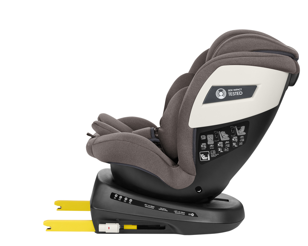 Scaun auto cu isofix 40-150 cm KikkaBoo i-Cruise i-SIZE Brown - 2 | YEO