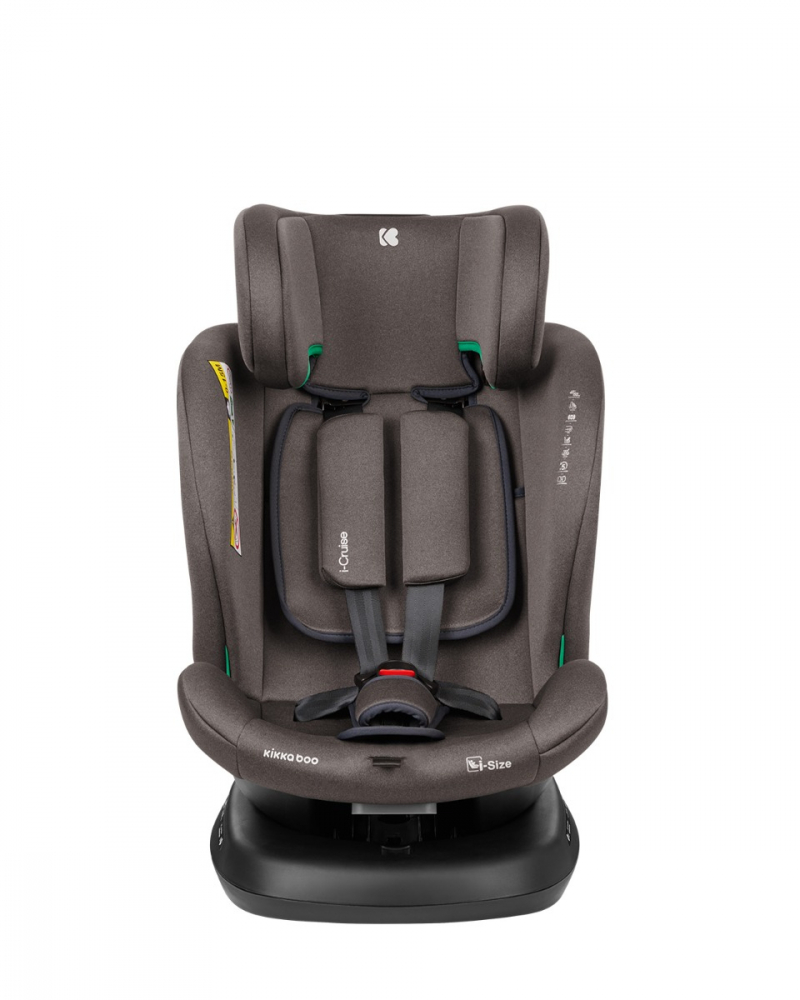 Scaun auto cu isofix 40-150 cm KikkaBoo i-Cruise i-SIZE Brown - 5