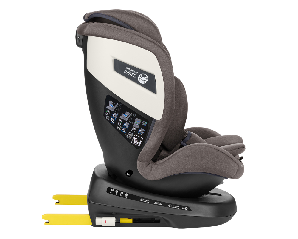 Scaun auto cu isofix 40-150 cm KikkaBoo i-Cruise i-SIZE Brown - 7