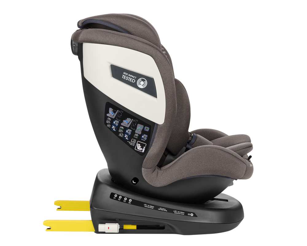 Scaun auto cu isofix 40-150 cm KikkaBoo i-Cruise i-SIZE Brown - 8